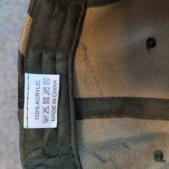 Green and Brown Camo Adjustable Baseball Hat NWOT - Picture 5 of 5